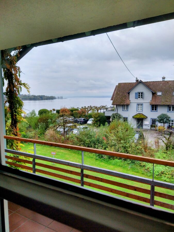 Blick auf den Bodensee vom Balkon im Hotel Pilgerhof in Uhldingen-Mühlhofen